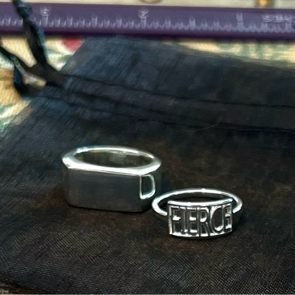 Two Sterling Silver Rings - Size 5 - Picture 2 of 2